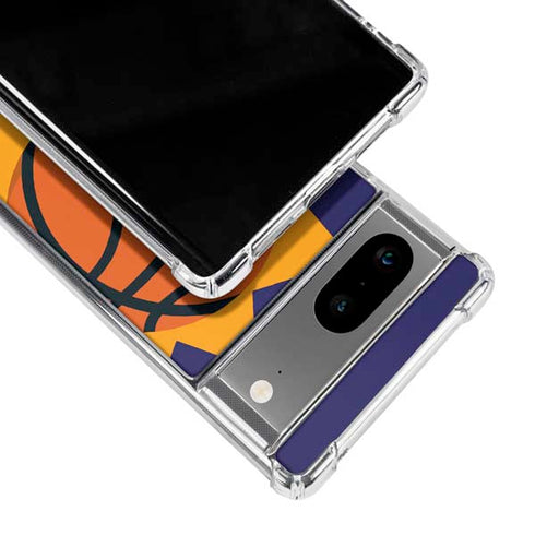 NBA Phoenix Suns Large Logo Google Pixel 7a Clear Case